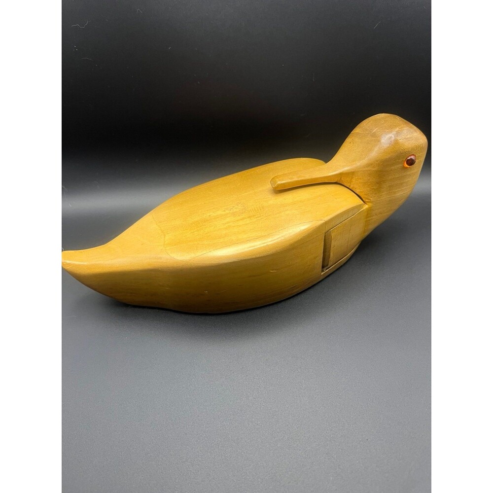 Prison Art Wooden Duck with Secret Compartment